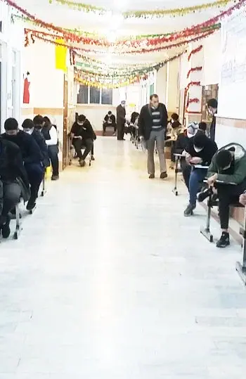 مدرسه بهان، عکس از نحوه ی برگزاری امتحانات دردوران کرونا در مجتمع آموزشی پسرانه بهان منطقه 5